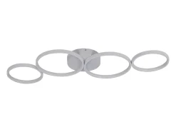 NETTLIFE Luz de Techo LED Regulable 55W Anillo Redondo Blanco Moderno con Control Remoto 88cm para Dormitorio Sala de Estar Oficina Cocina