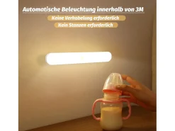 NETTLIFE Luz LED para gabinete de Cocina con Sensor de Movimiento - Lámpara de Cocina Recargable por USB Luz para gabinete 24 CM