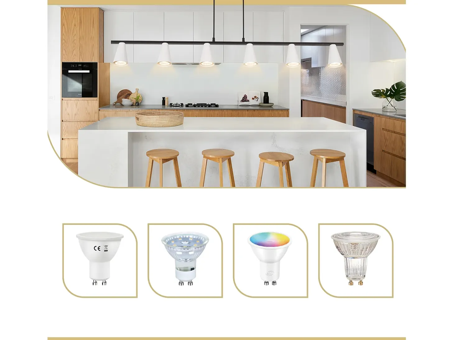NETTLIFE Mesa de comedor suspendida, lámpara colgante de 6 bombillas - Lámpara de mesa de comedor suspendida, blanco moderno, negro, GU10, metal.