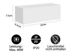 NETTLIFE Modern G9 Aplique de pared interior de yeso blanco para pasillo Escaleras arriba y abajo