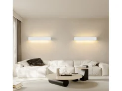 NETTLIFE Modern G9 Aplique de pared interior de yeso blanco para pasillo Escaleras arriba y abajo