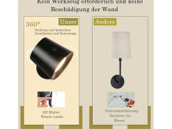 NETTLIFE Pack de 2 Lámpara de pared de jaula de metal interiores, lámpara de techo de metal ajustable moderna regulable de 360 ​​​​°, diseño negro