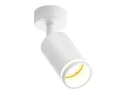 NETTLIFE Placa de techo blanca, 1 bombilla moderna GU10 orientables para interior, metal.