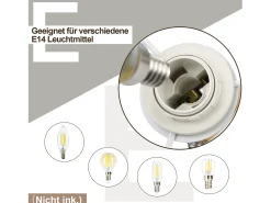 NETTLIFE Plafón con 3 focos blanco, aspecto de madera - plafón E14 giratorio 350° con un máximo de 4 bombillas de 25w, moderno para sala, dormitorio, cocina.