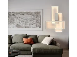 NETTLIFE Plafón LED Ajustable Moderno, Lámpara de Salón, Plafón Blanco, 65W.