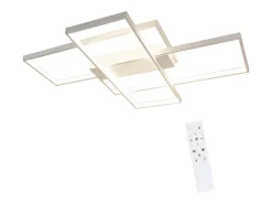 NETTLIFE Plafón LED Ajustable Moderno, Lámpara de Salón, Plafón Blanco, 65W.