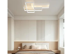 NETTLIFE Plafón LED Ajustable Moderno, Lámpara de Salón, Plafón Blanco, 65W.