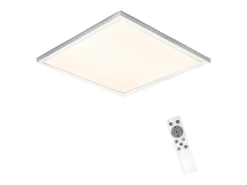NETTLIFE Plafón LED Color Regulable 24W Blanco con Mando a Distancia Retroiluminación Cuadrado 45cm para Salón Dormitorio Cocina Habitación Infantil