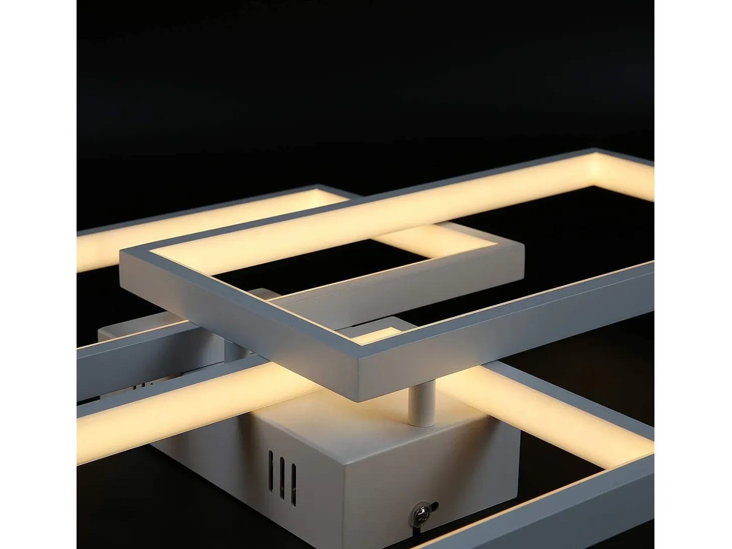 NETTLIFE Plafón LED con intensidad variable y mando a distancia, 63W, Blanco.