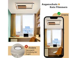 NETTLIFE, plafón LED moderno de 12W, madera, 3000K.