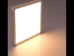 NETTLIFE Plafón LED Plano 23CM 3000 18W Cuadrado Dormitorio Blanco LED Integrado Permanentemente