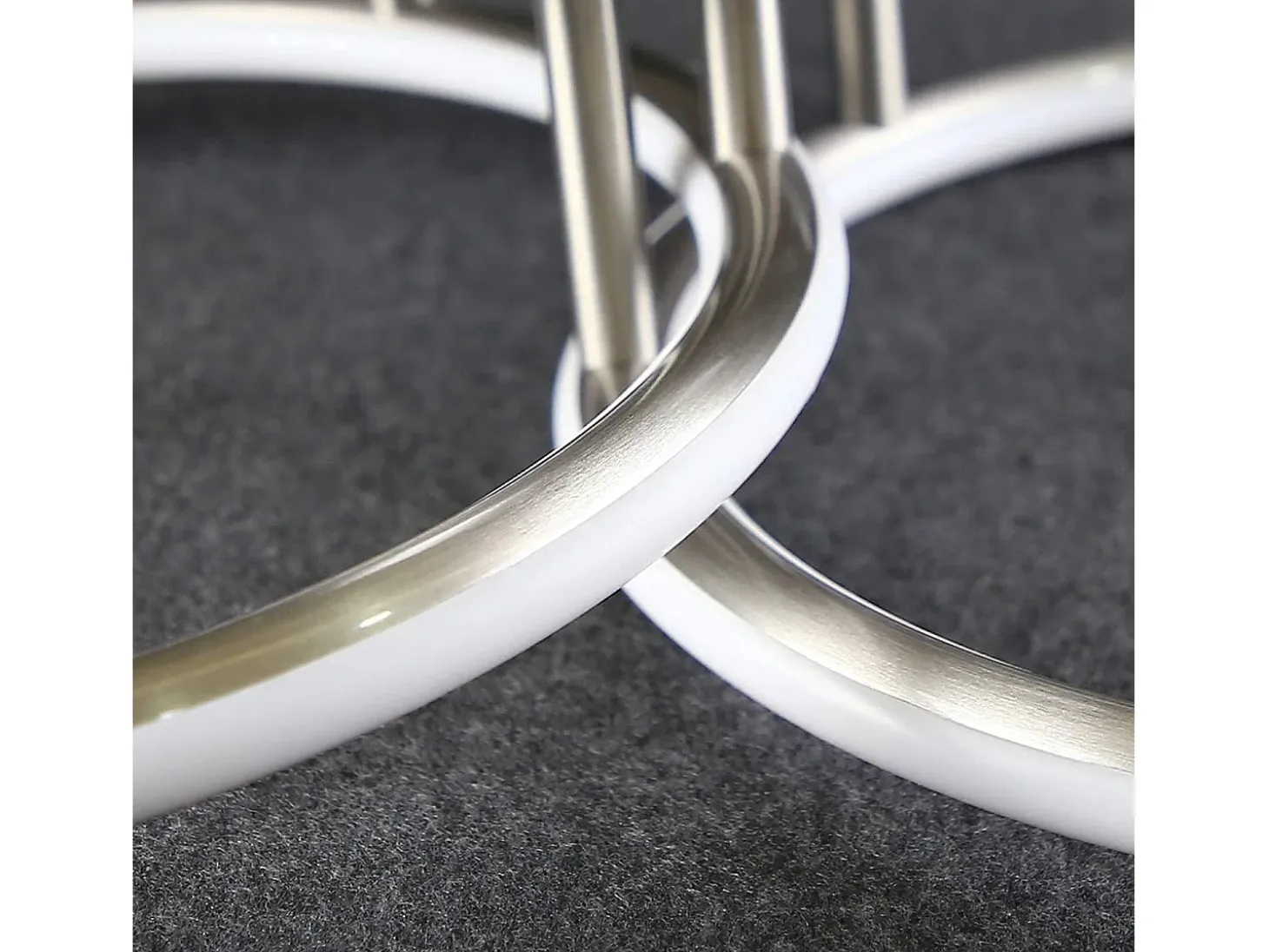 NETTLIFE Plafóndido LED Moderno, Diseño de Anillos, Luz Blanca Cálida 3000K, 41W, 3 Llames.