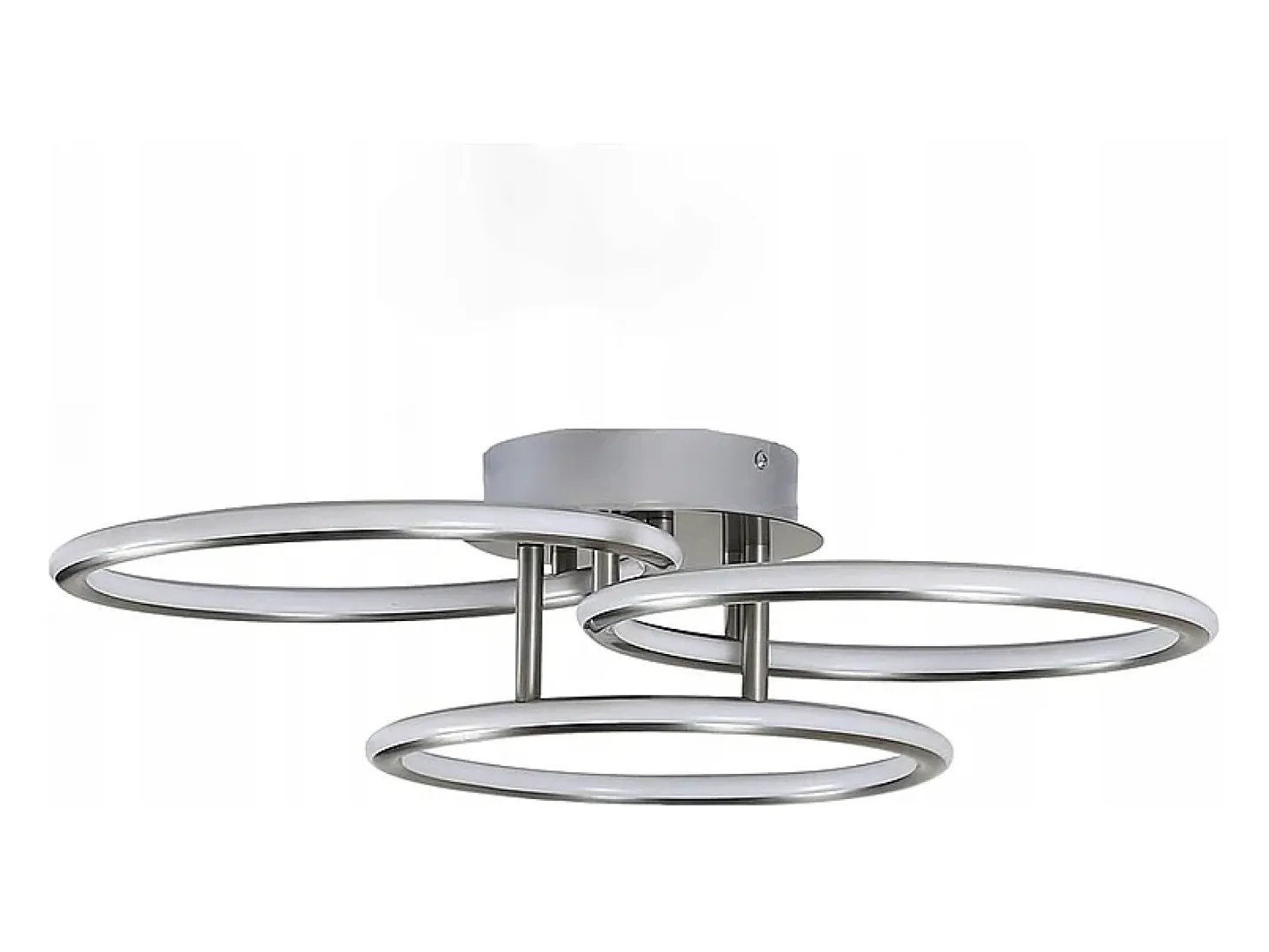 NETTLIFE Plafóndido LED Moderno, Diseño de Anillos, Luz Blanca Cálida 3000K, 41W, 3 Llames.