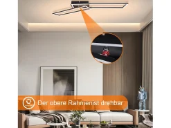 NETTLIFE Plafóndrico LED de 32W, blanco cálido moderno, 3000K.