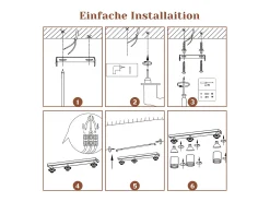 NETTLIFE Plafonario Blanco moderno: 3 focos de techo orientables de metal, plafonario GU10, para habitación, comedor, sin bombilla.