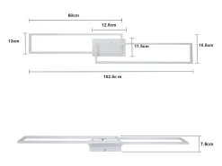 NETTLIFE Plafonario LED Blanco Marco Moderno 32W 3000K