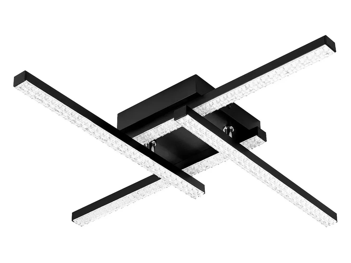 NETTLIFE Plafonario LED de Diseño Moderno, 24W, Negro, 3000K, Luz Blanca Cálida