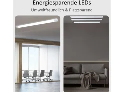 NETTLIFE Plafonero LED de 120 cm y 36 W, tubo de luz para habitaciones húmedas, 4000 K, lámpara para bodega, blanco neutro, ángulo de haz largo de 180°.