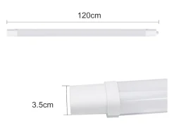NETTLIFE. Plafonero LED para ambiente húmedo, luz de 120 cm, plafonero de 36 W, IP65. Tubo fluorescente de luz para bañera de 5000 K.