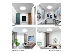 NETTLIFE. Segundo LED - Luz de techo para cocina - Dormitorio, diámetro de 16,5 cm, 6500 K, blanco frío, 5 W.