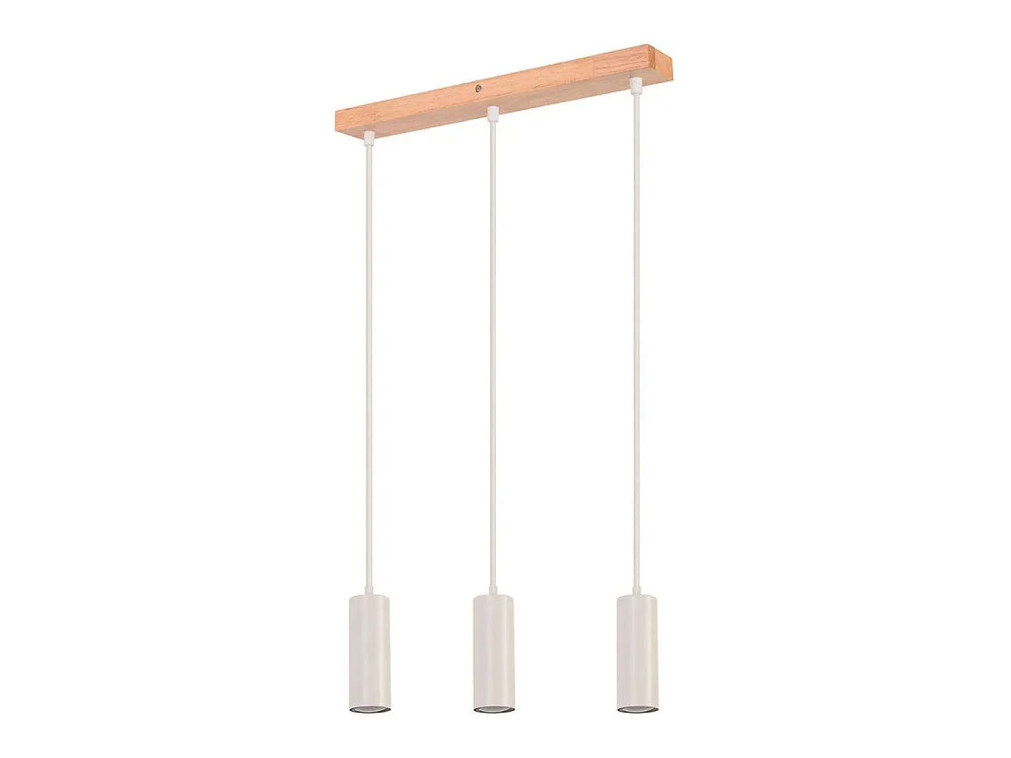 NETTLIFE Suspensión 3 ampollas, lámpara de comedor de madera - lámpara colgante vintage GU10.
