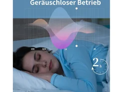 NETTLIFE Ventilador de techo LED con control remoto, silencioso, 48,5cm, ajustable, temporizador, cristal, para salón/dormitorio.