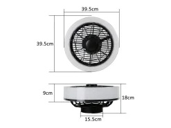 NETTLIFE Ventilador de techo LED con iluminación - 39,5cm Moderno, grande y silencioso, mando a distancia, temporizador, 34W, regulable 3000K-6000K