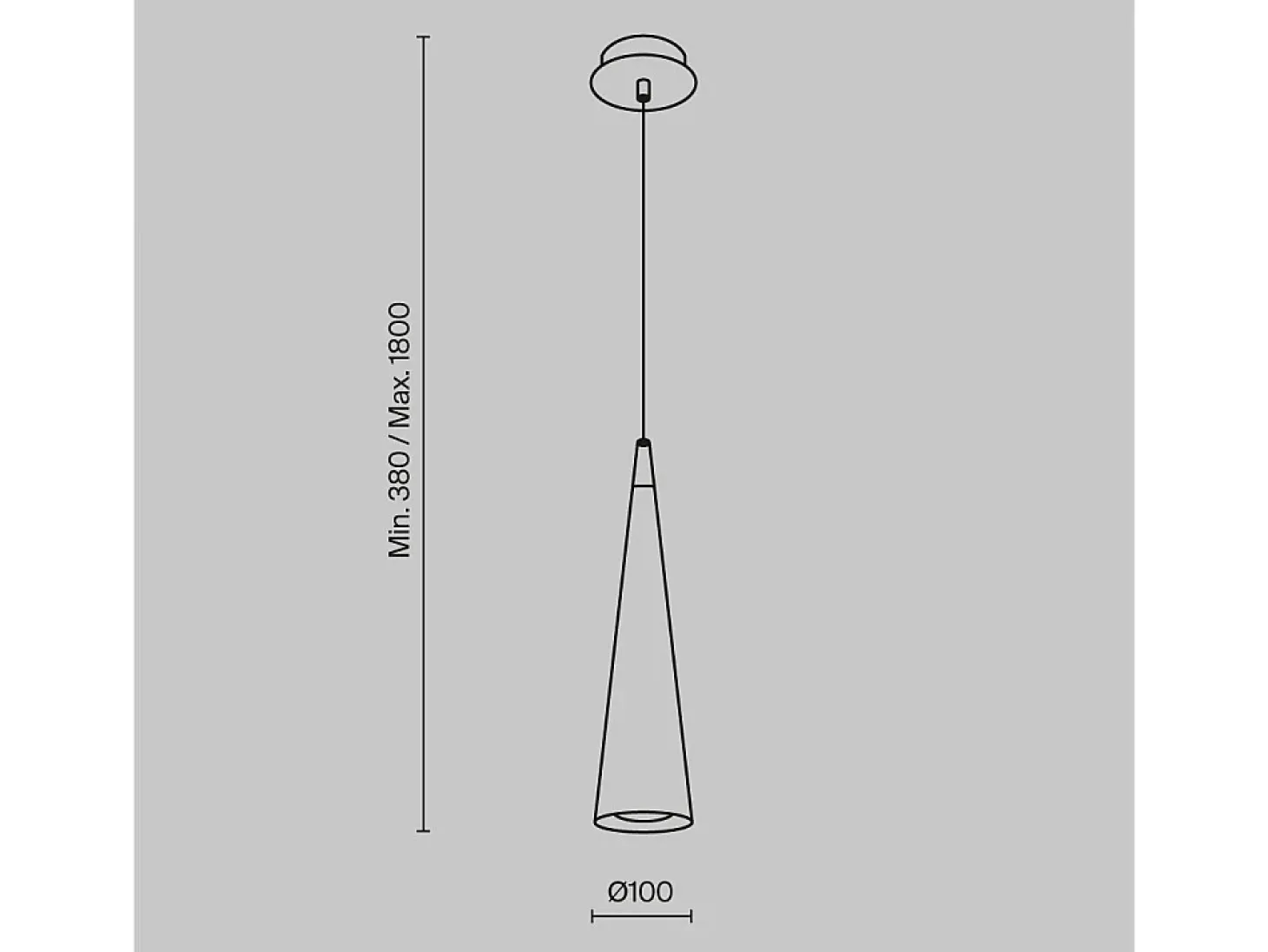 Nevill Lámpara Colgante de Techo Slim Blanca, 1 Luz, GU10