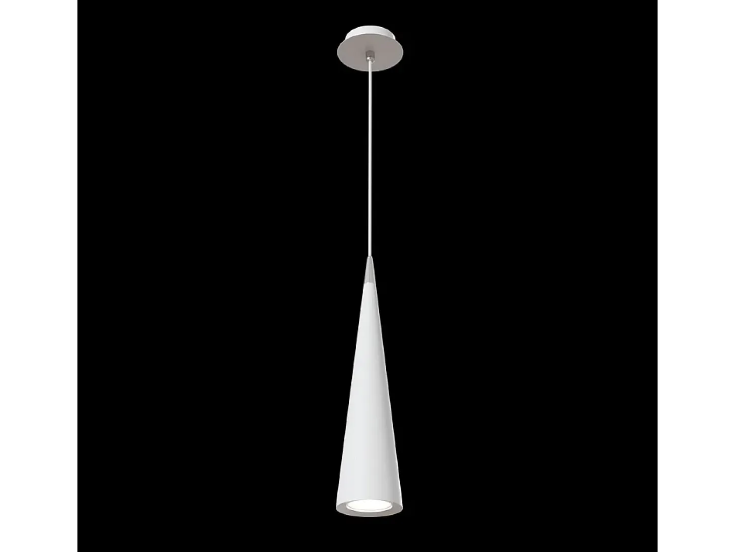 Nevill Lámpara Colgante de Techo Slim Blanca, 1 Luz, GU10