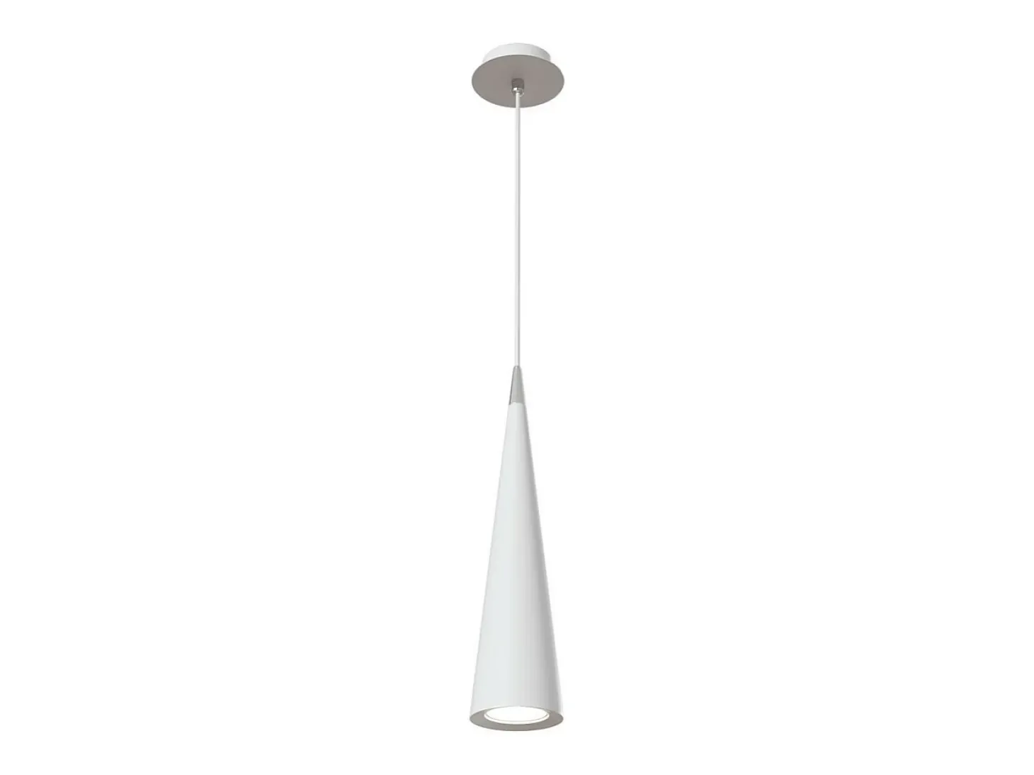 Nevill Lámpara Colgante de Techo Slim Blanca, 1 Luz, GU10