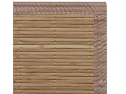 Noisiel Alfombra rectangular de bambú marrón 120 x 180 cm
