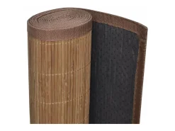 Noisiel Alfombra rectangular de bambú marrón 150 x 200 cm