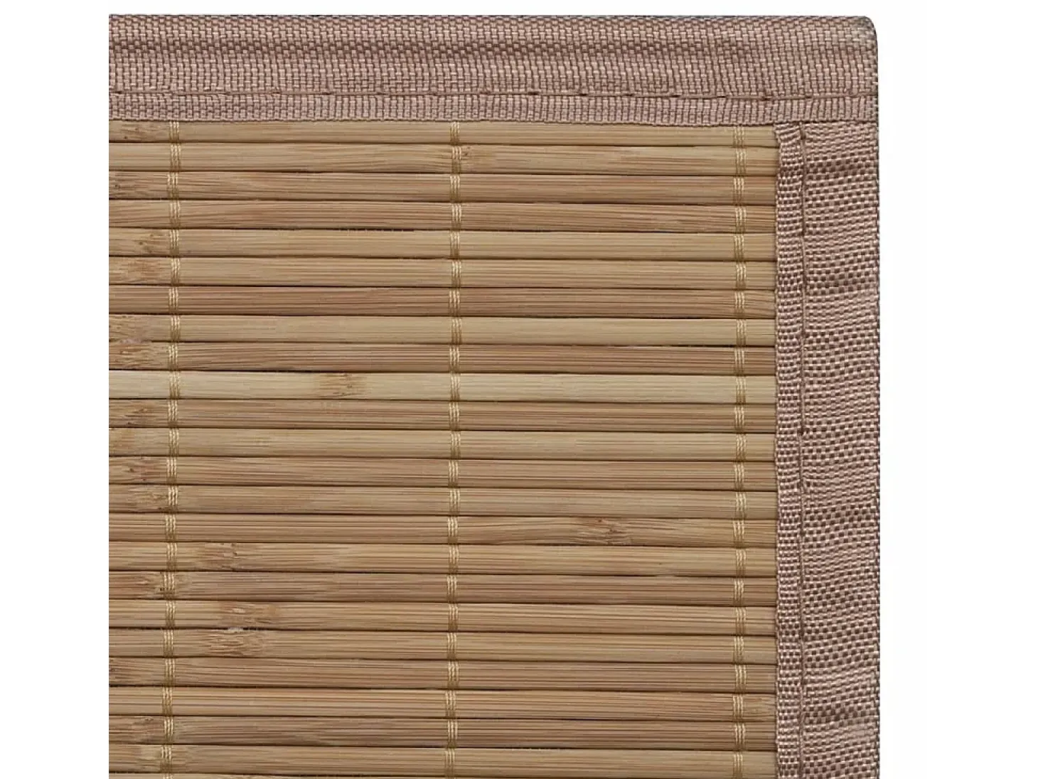 Noisiel Alfombra rectangular de bambú marrón 150 x 200 cm