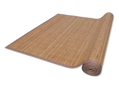 Noisiel Alfombra rectangular de bambú marrón 80 x 300 cm