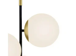 Nostalgia Globe Lámpara Colgante de Techo Oro Mate, 3 Luces, E14