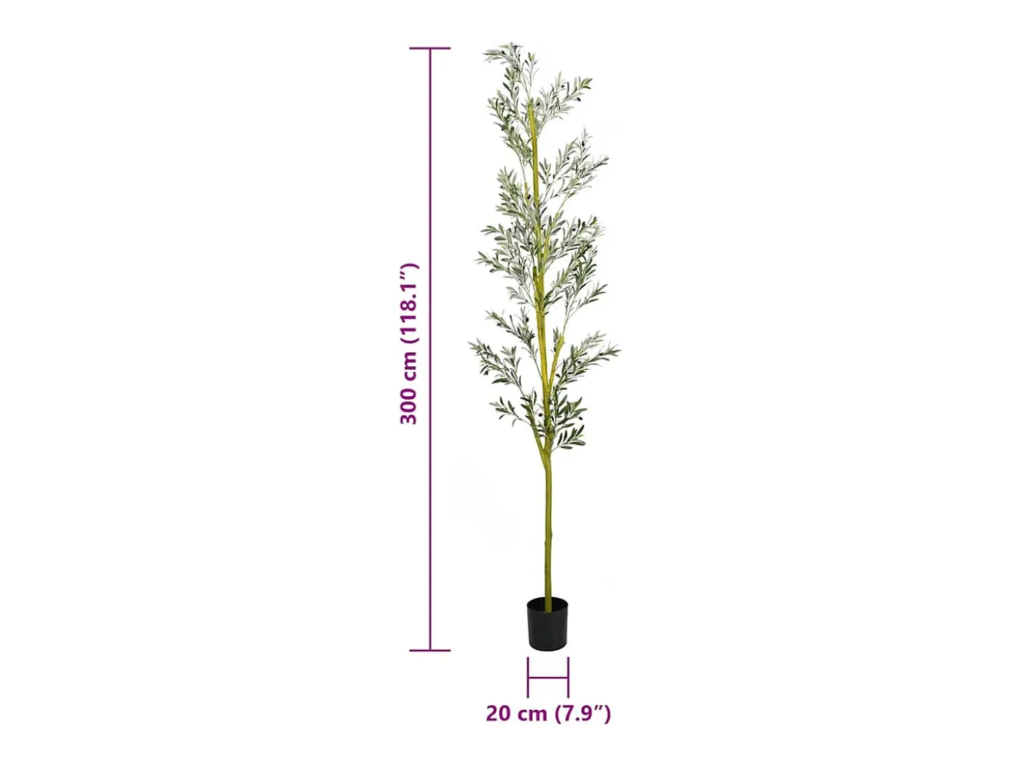 Olivo artificial 1000 hojas 300 cm verde