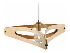 Onyx - Lámpara colgante negra y latón bruñido con difusor láser, cable ajustable y 1 luz dorada