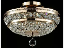 Ottilia Plafón Semi Empotrado Oro & Cristal, 3 Luces, E14