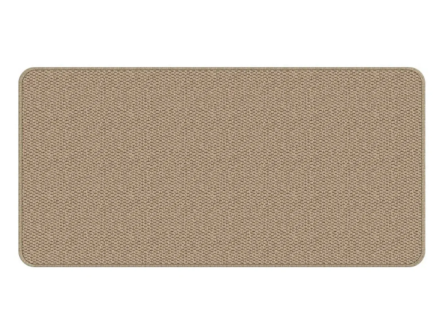 Overijse Alfombra de pasillo con aspecto de sisal color arena 50x100 cm