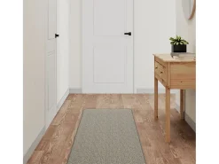 Overijse Alfombra de pasillo con aspecto de sisal platina 50x300 cm