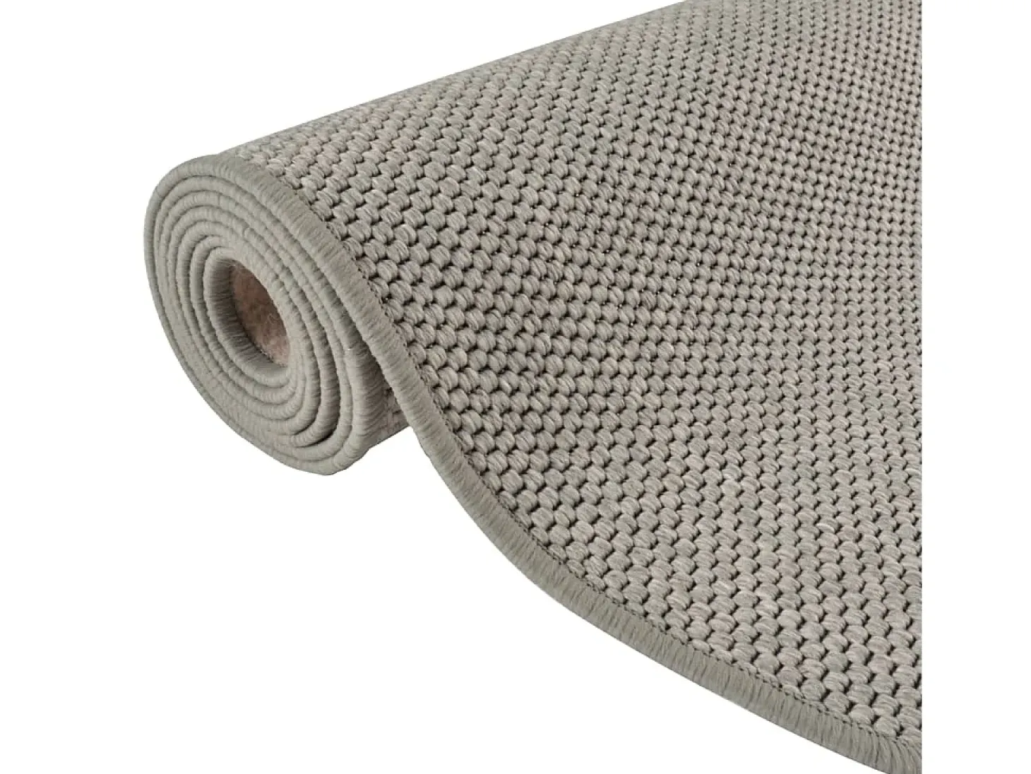 Overijse Alfombra de pasillo con aspecto de sisal plateada 80x300 cm