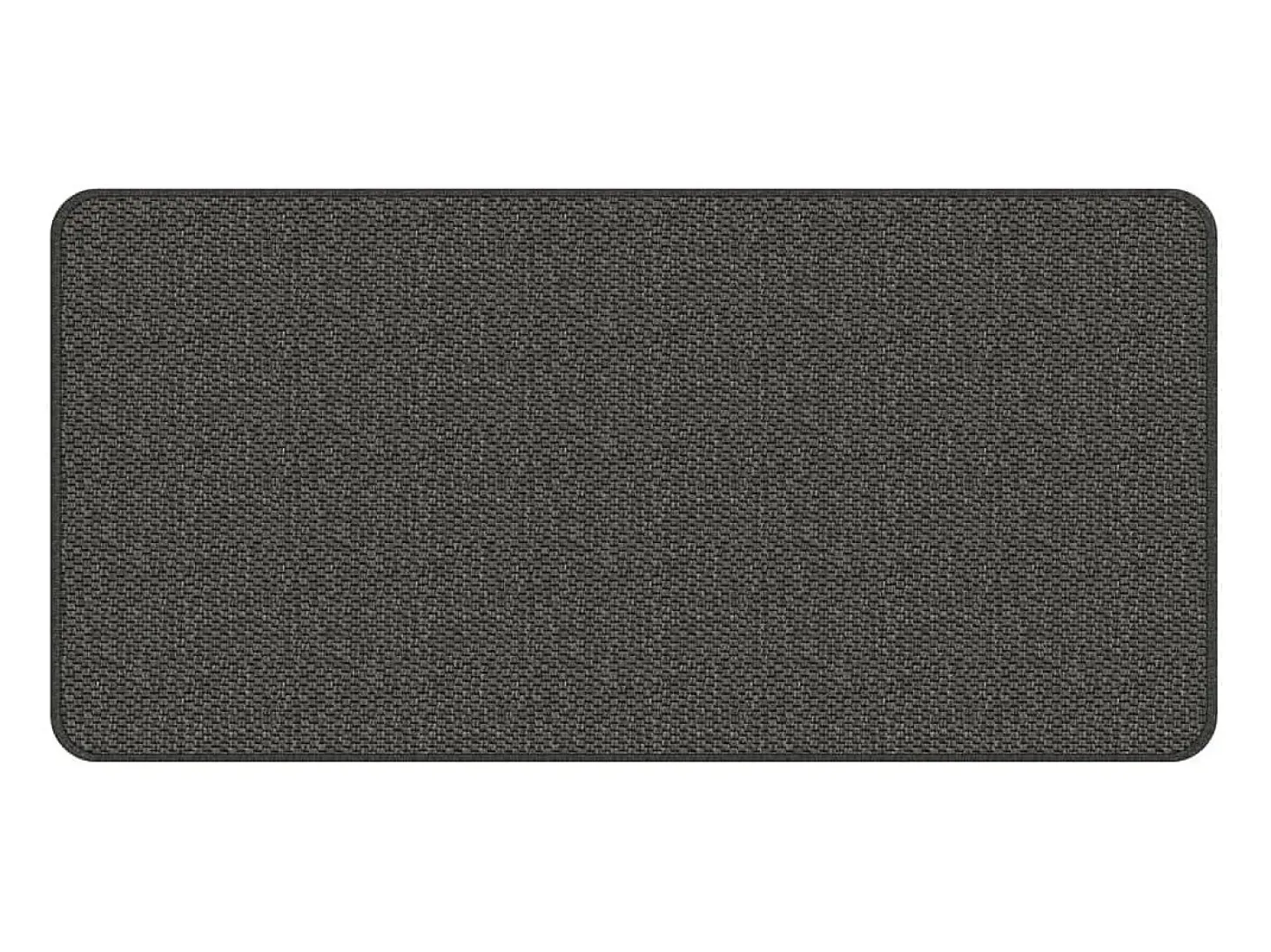 Overijse Alfombra de pasillo con aspecto sisal gris antracita 50x100 cm