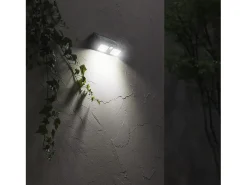 Pack 6 Apliques de Pared Solares LED 2 Luces con Sensor Crepuscular y Movimiento Negro 7500K 20000H 7hSevenOn