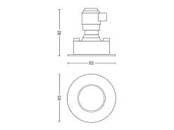 Pack 3 Focos Downlight White Ambiance GU10 Hue Adore Corte Ø70 mm Cromado