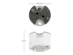 Pack 2 Portalámparas de Silicona GU5.3 Blanco 7hSevenOn Elec