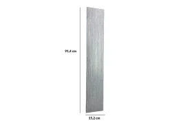 Pack de 24 lamas PVC autoadhesivas 3,34 m² gris 91,4x15,2 cm