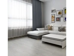 Pack de 24 lamas PVC autoadhesivas 3,34 m² gris 91,4x15,2 cm