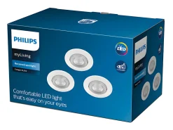 Pack de 3 Unidades Foco Downlight LED 4.5W Taragon Corte Ø 70 mm Blanco 2700K