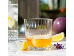 Pack de 6 vasos America 20's Bormioli 37cl con relieve transparente