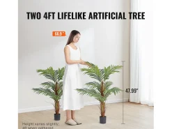 Palmera Areca Artificial de 1.22m de SucceBuy, Planta de Nuez de Betel Artificial Realista